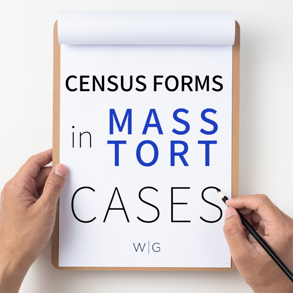 Census forms in mass tort cases